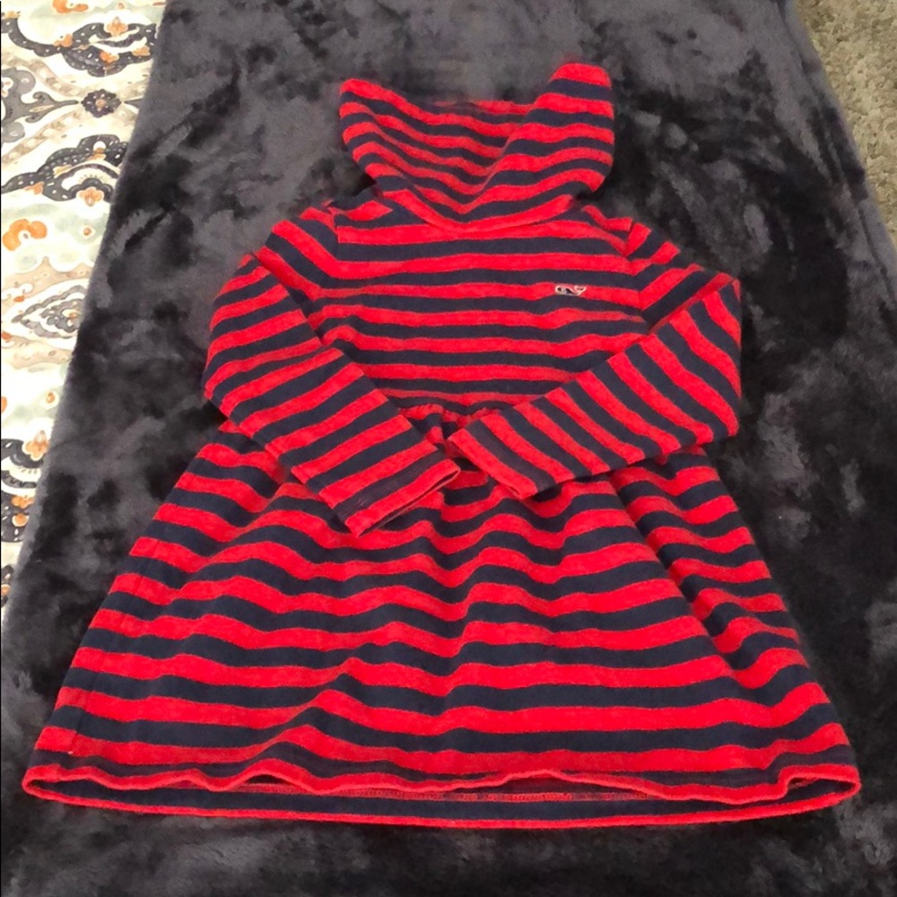 Kids turtleneck dress (navy/red)